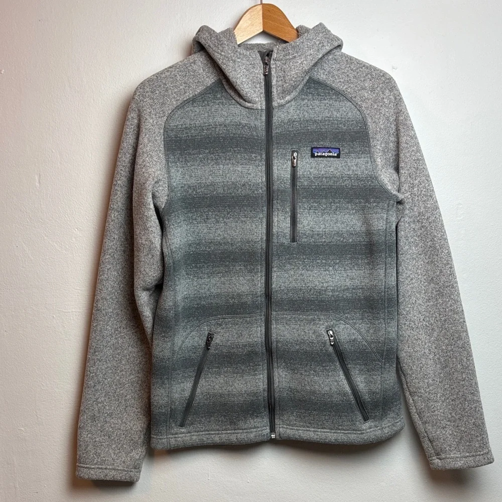 Patagonia Men's Better Sweater Hoody‎ Fleece Jacket Gray Small #25662